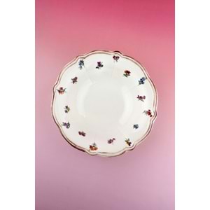 Flora antik porselen salata kasesi