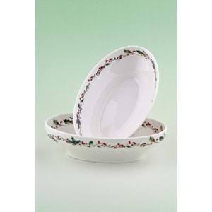 Christmas 2li porselen derin kayık tabak