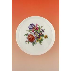 Amber porselen ayaklı tabak