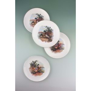 Yeşil ördek 4 parça pasta tabağı