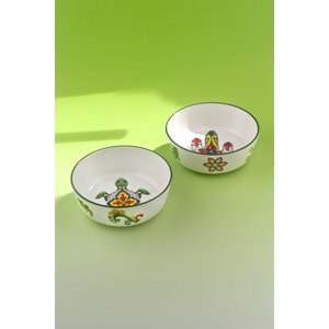 Cactus green 2 adet porselen salata kasesi