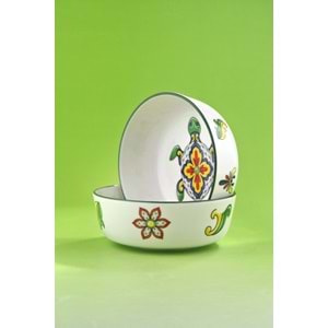 Cactus green 2 adet porselen salata kasesi