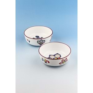 Mexican red 2 adet porselen salata kasesi