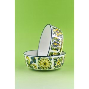 Blue tile 2 adet porselen salata kasesi