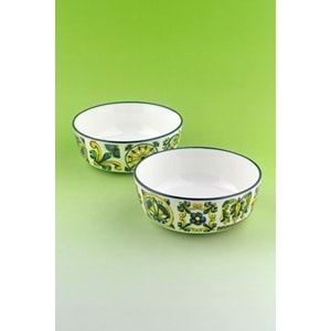 Blue tile 2 adet porselen salata kasesi