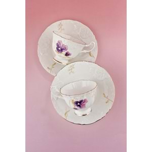 Hercai altın yaldızlı 2 kişilik kahve fincan takımı