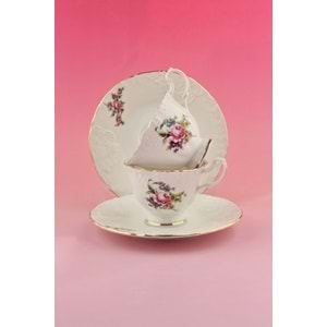 Dora altın yaldızlı 2 kişilik kahve fincan takımı