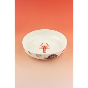 Balık orta boy porselen salata kasesi