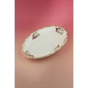 Romance antik porselen kayık tabak