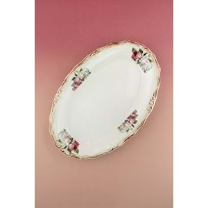 Romance antik porselen kayık tabak