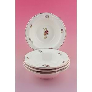 Angela antik altın yaldızlı 4 parça porselen kase