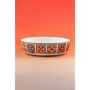 Orange tile porselen salata kasesi