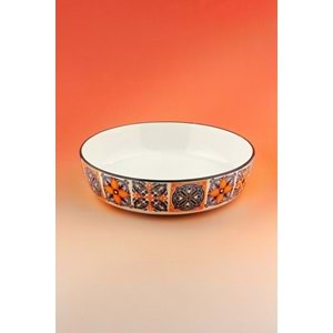 Orange tile porselen salata kasesi