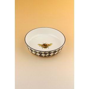 Yellow bee porselen salata kasesi