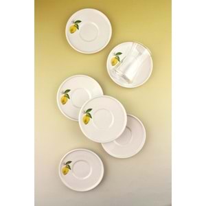 Lemon 12 parça 6 kişilik porselen çay takımı