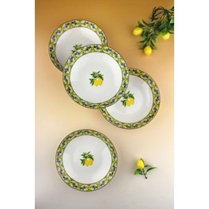 Capri 4 parça porselen yemek tabağı