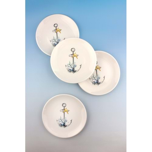 Blue marine 4 parça kurabiye tabağı