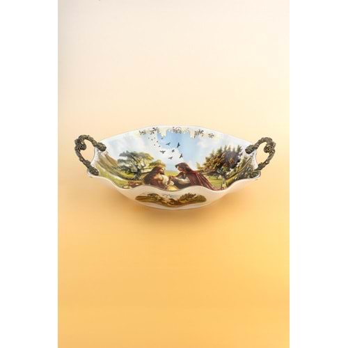 Special serenad dekoratif derin oval kare tabak