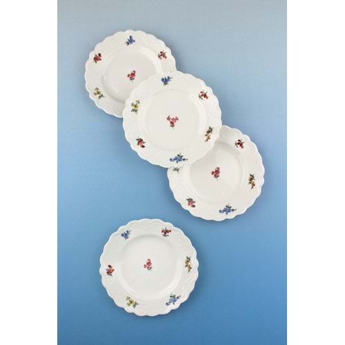 Floral 4 parça pasta/kurabiye tabağı
