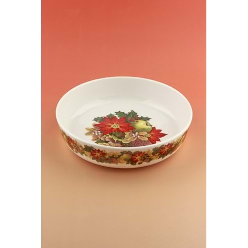 Meyve çiçekleri porselen salata kasesi
