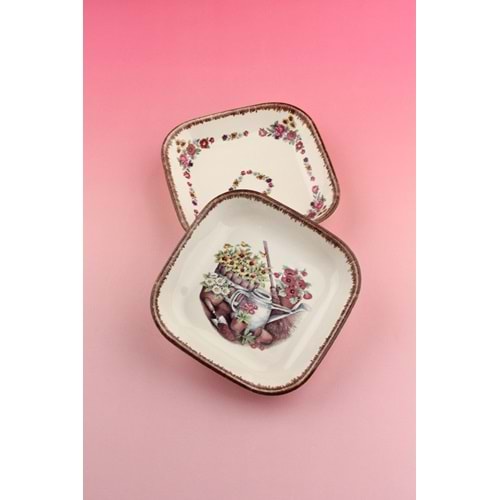 Gardening 2 parça porselen çerezlik