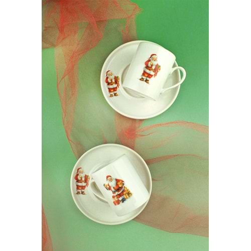 Santa joy iki kişilik porselen kahve fincan takımı