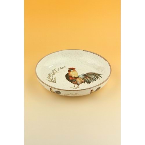 Yeni retro horoz porselen salata kasesi