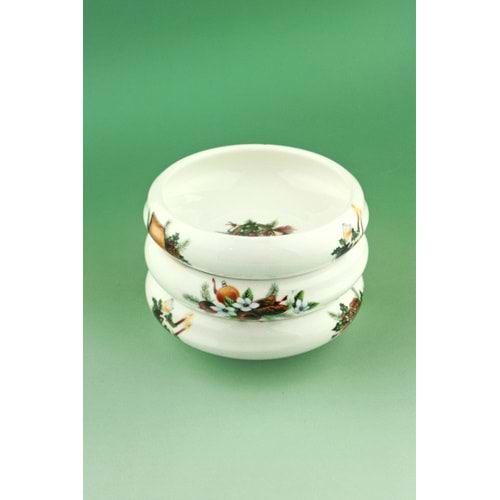 Happy holidays küçük boy 3 lü porselen kase