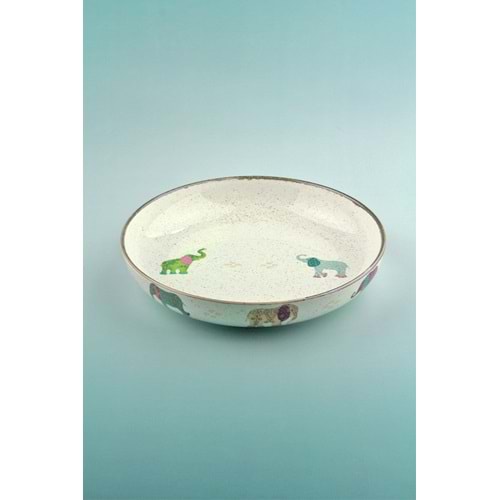 Renkli fil porselen salata kasesi