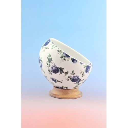 Blue ivy bambu ayaklı porselen kase