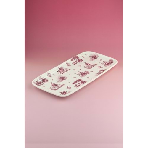 Pembe royal porselen sunum tabağı/tepsisi