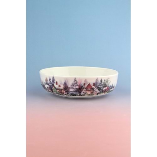 Magical winter porselen salata kasesi