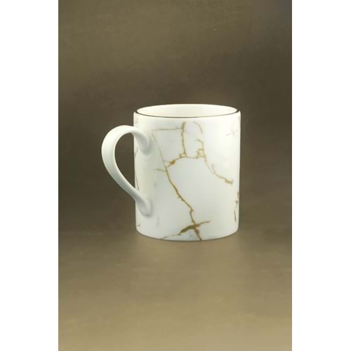 Gold marble altın yaldızlı porselen kupa