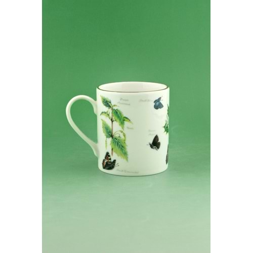 Botanik altın yaldızlı porselen kupa