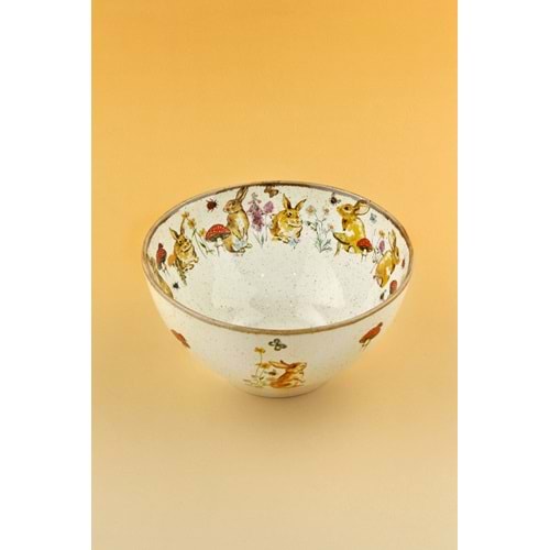 Retro tavşan porselen salata kasesi