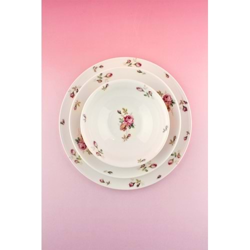 Angela 2 kişilik 8 parça porselen yemek takımı