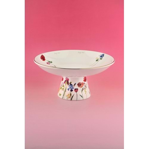 Beautiful flowers porselen ayaklı kase