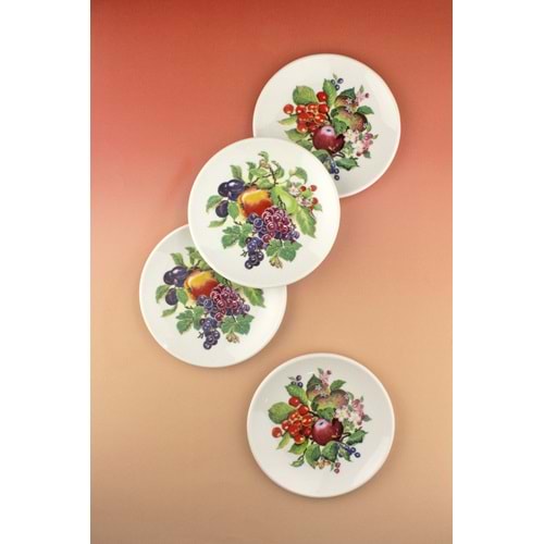 Fruit 4 parça porselen pasta tabağı