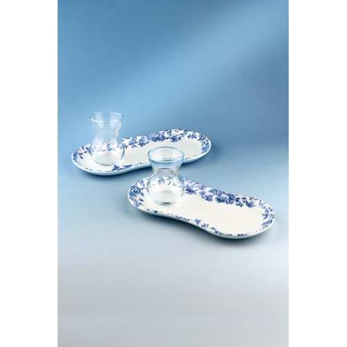 Pure blue 2 kişilik sunumluklu çay takımı