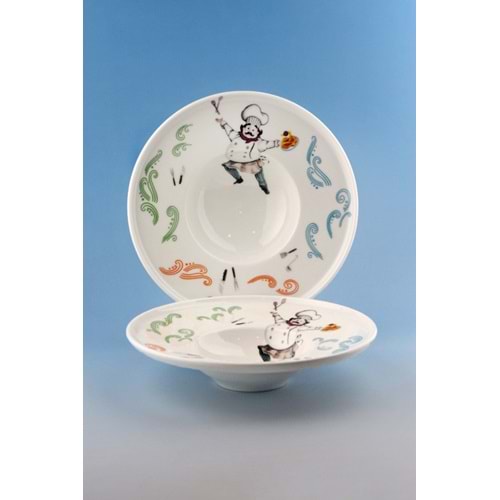 Chef 2 adet porselen makarna tabağı