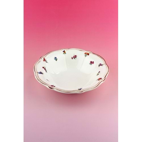 Flora antik porselen salata kasesi