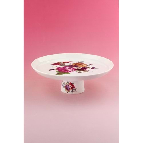 Bouquet porselen ayaklı tabak