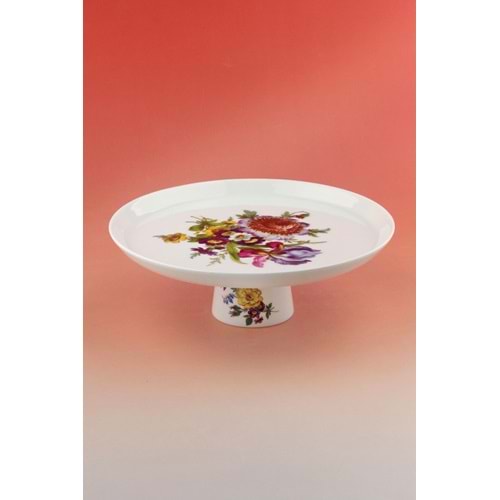 Amber porselen ayaklı tabak