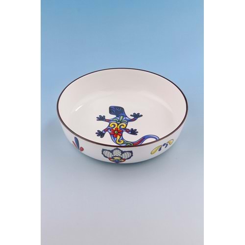 Kertiş blue porselen salata kasesi