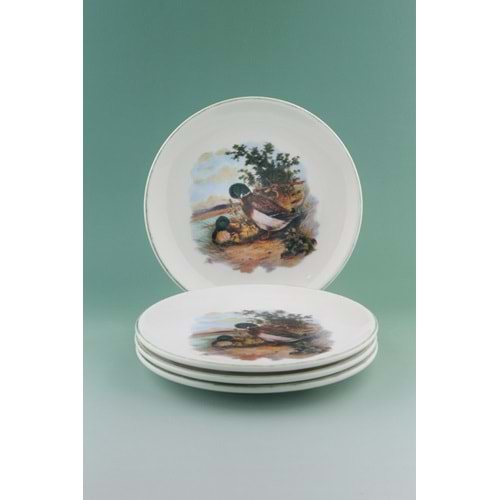 Yeşil ördek 4 parça pasta tabağı