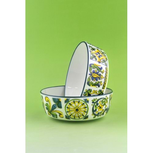 Blue tile 2 adet porselen salata kasesi