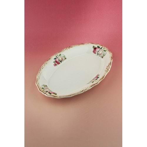 Romance antik porselen kayık tabak