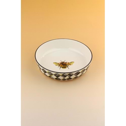 Yellow bee porselen salata kasesi