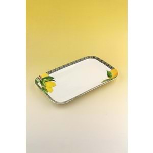Capri lemon büyük boy porselen tepsi