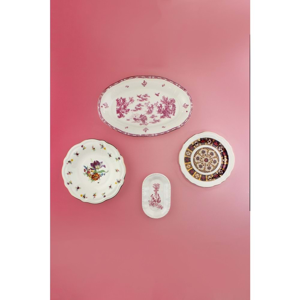 Maison porselen duvar tabağı seti ( asma aparatıyla )